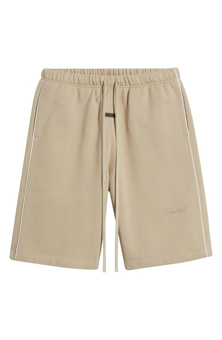 Fear of God Essentials Fleece Basketball Sweat Shorts, Alternate, color, Timber/ Cloud White
