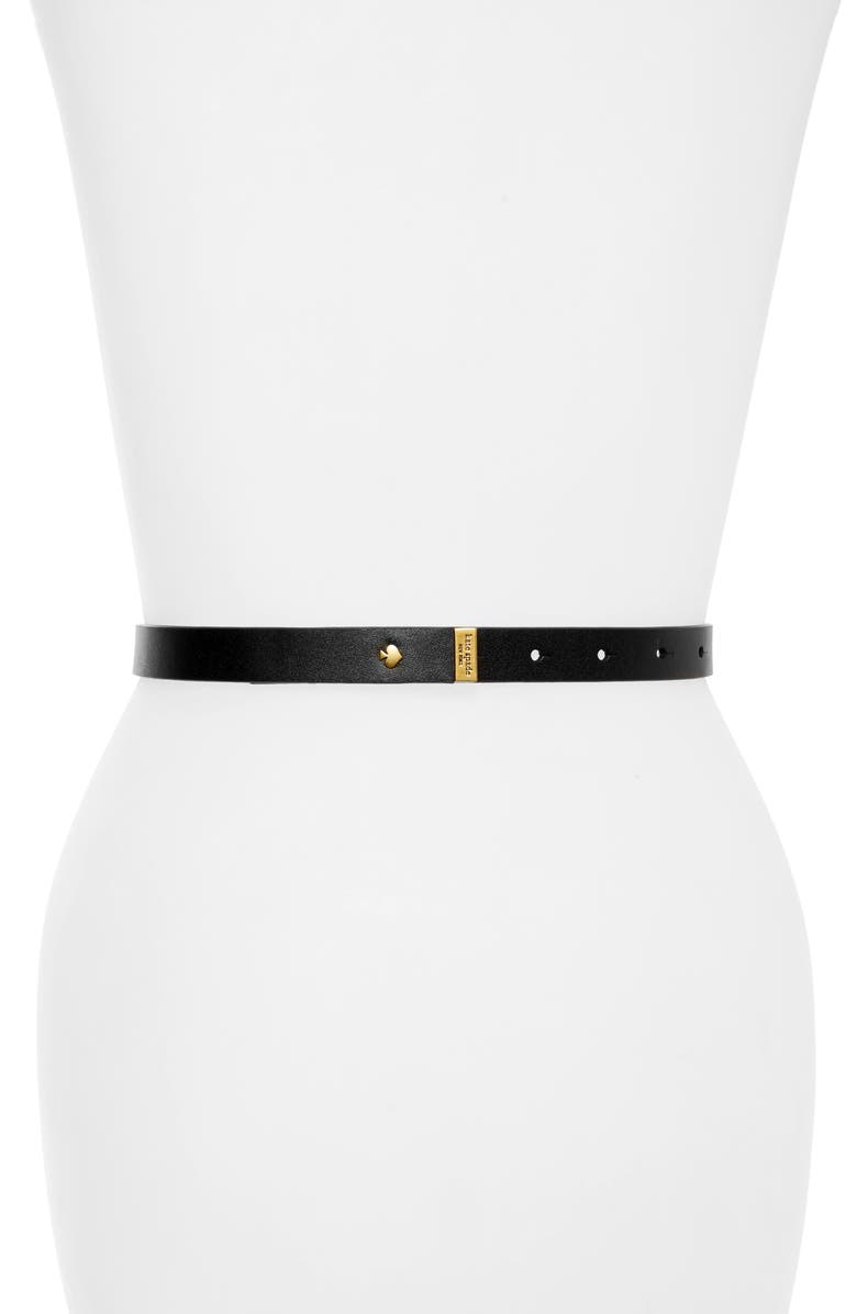 Kate Spade New York smooth bow belt, Alternate, color, 