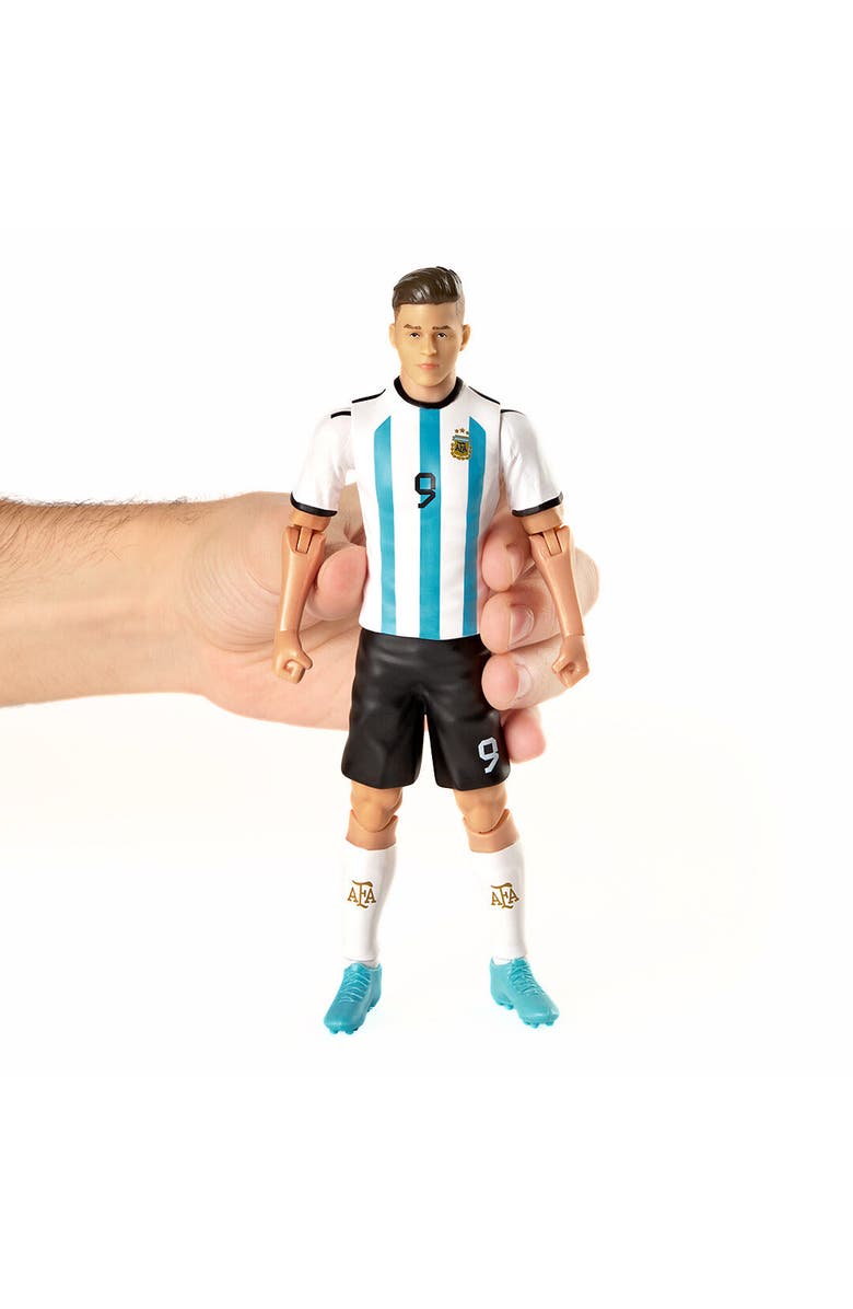 Banbo Toys SOCKERS Argentina AFA Julian Alvarez 8" Collectible Soccer Action Figure, Alternate, color, Blue