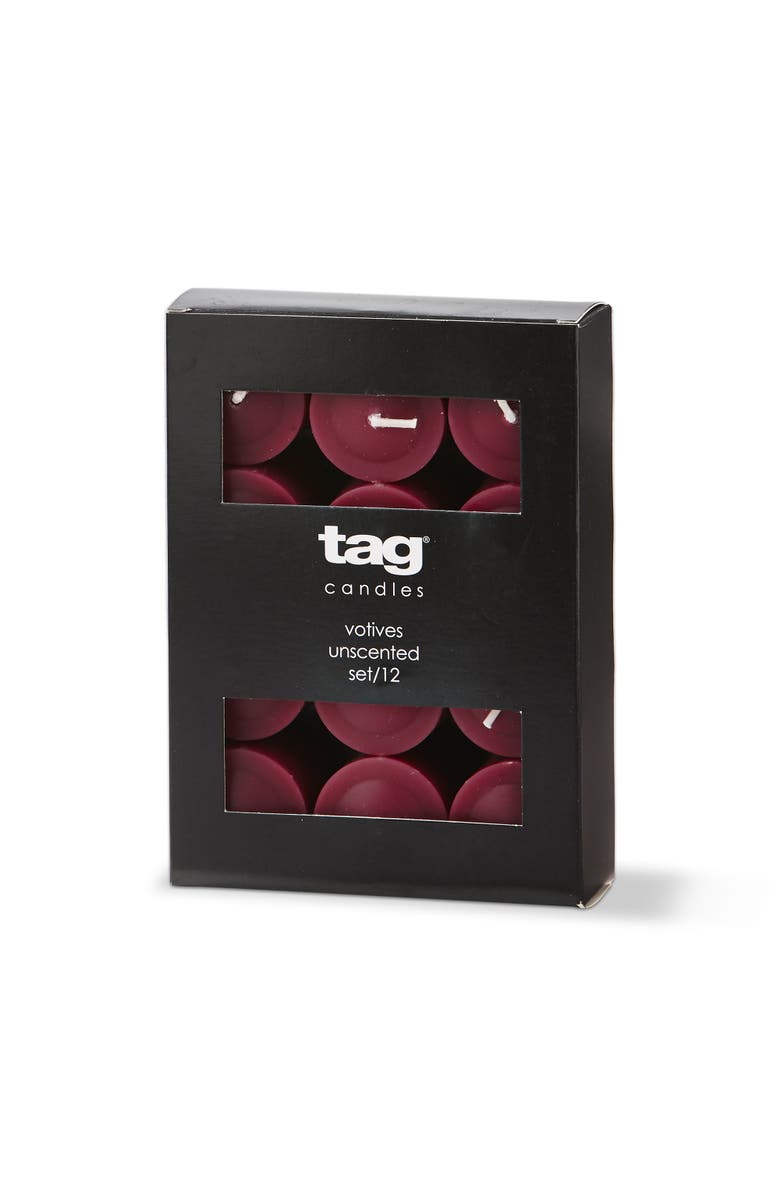 tag Color Studio Plum Votive Candles Set of 12 Smokeless Wax, Alternate, color, Purple