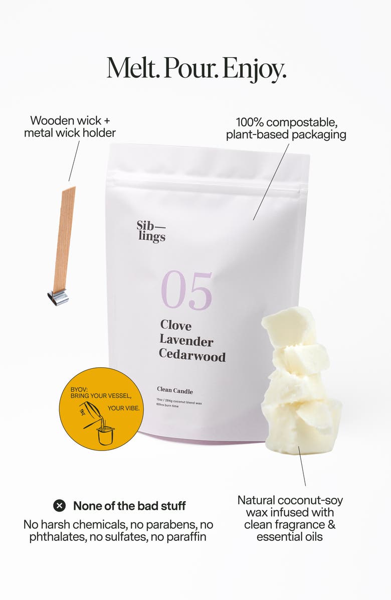 SIBLINGS No. 05 Lavender Refillable Candle, Alternate, color, Clove Lavender Cedar