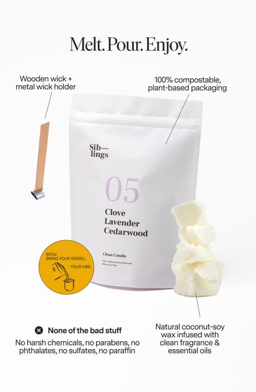 Siblings Candle Refill Kit In White