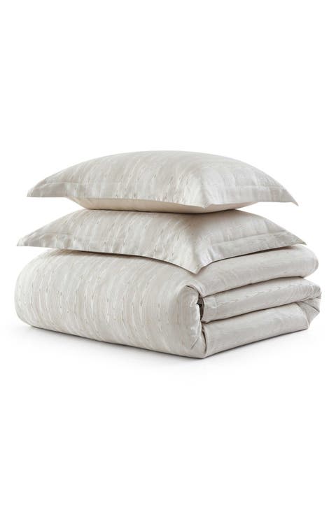 Faux Bois Jacquard Duvet Cover Set