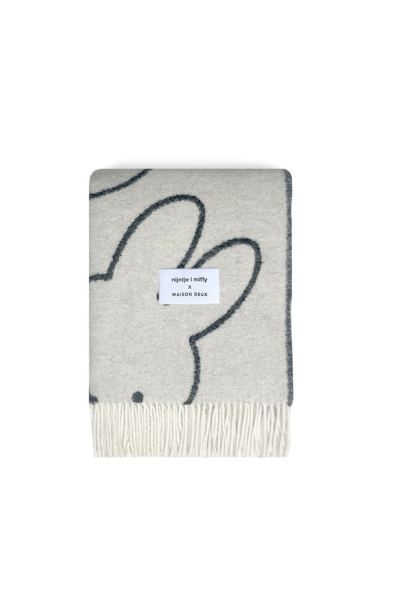 Maison Deux Miffy Blanket, Main, color, Open White