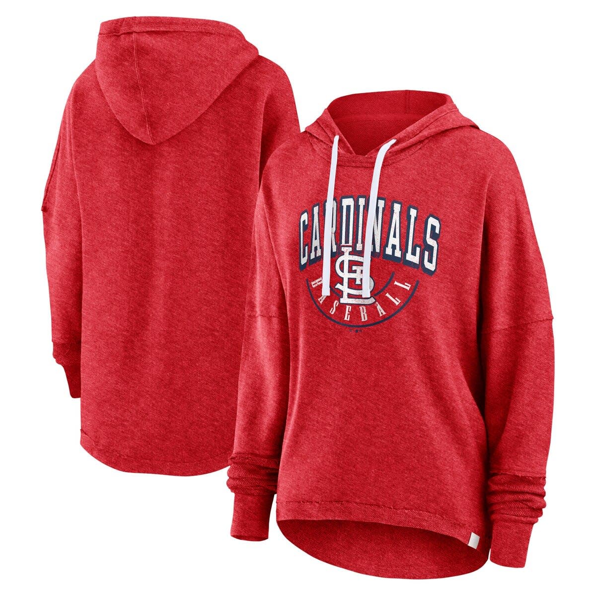 FANATICS Women's Fanatics Heather Red St. Louis Cardinals Luxe Pullover ...