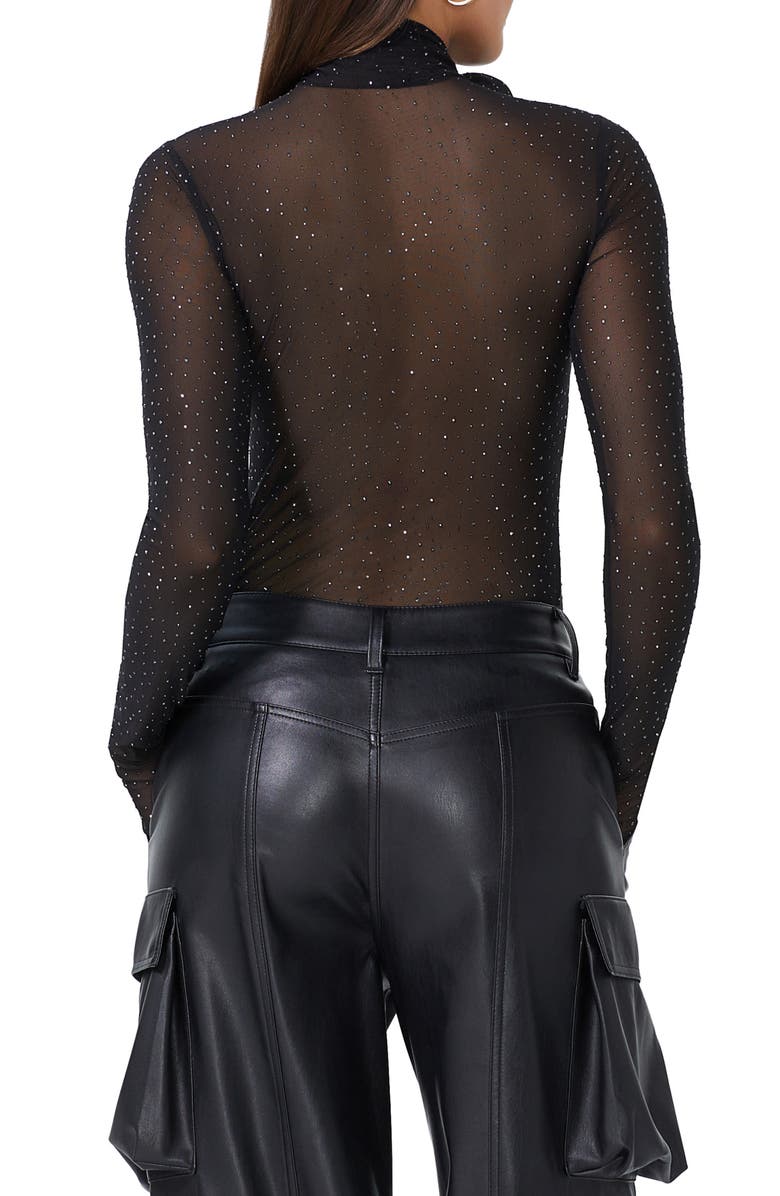 AFRM Zadie Rosette Rhinestone Turtleneck Top, Alternate, color, 