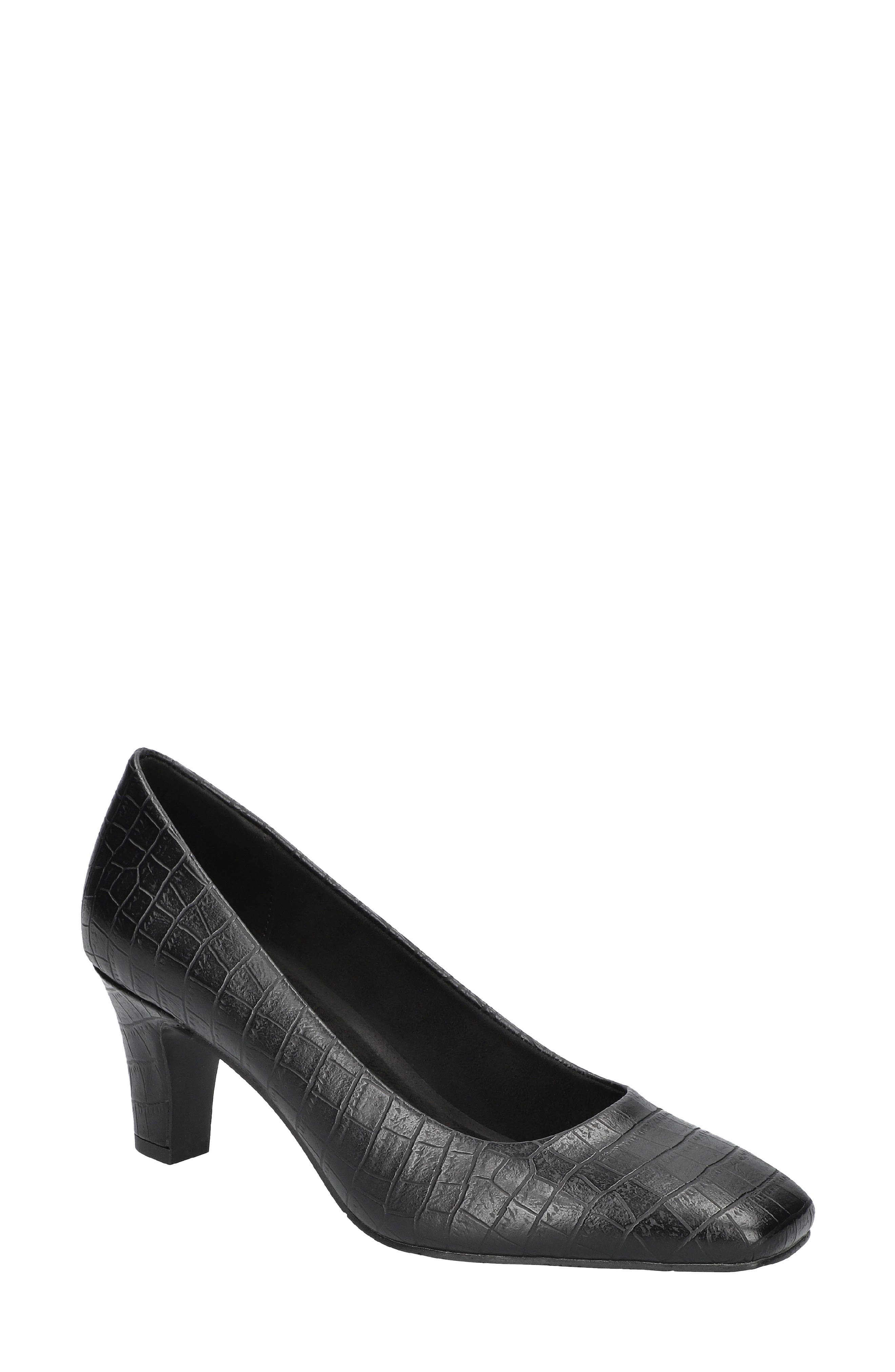 EASY STREET Poet Pump in Black Croco 