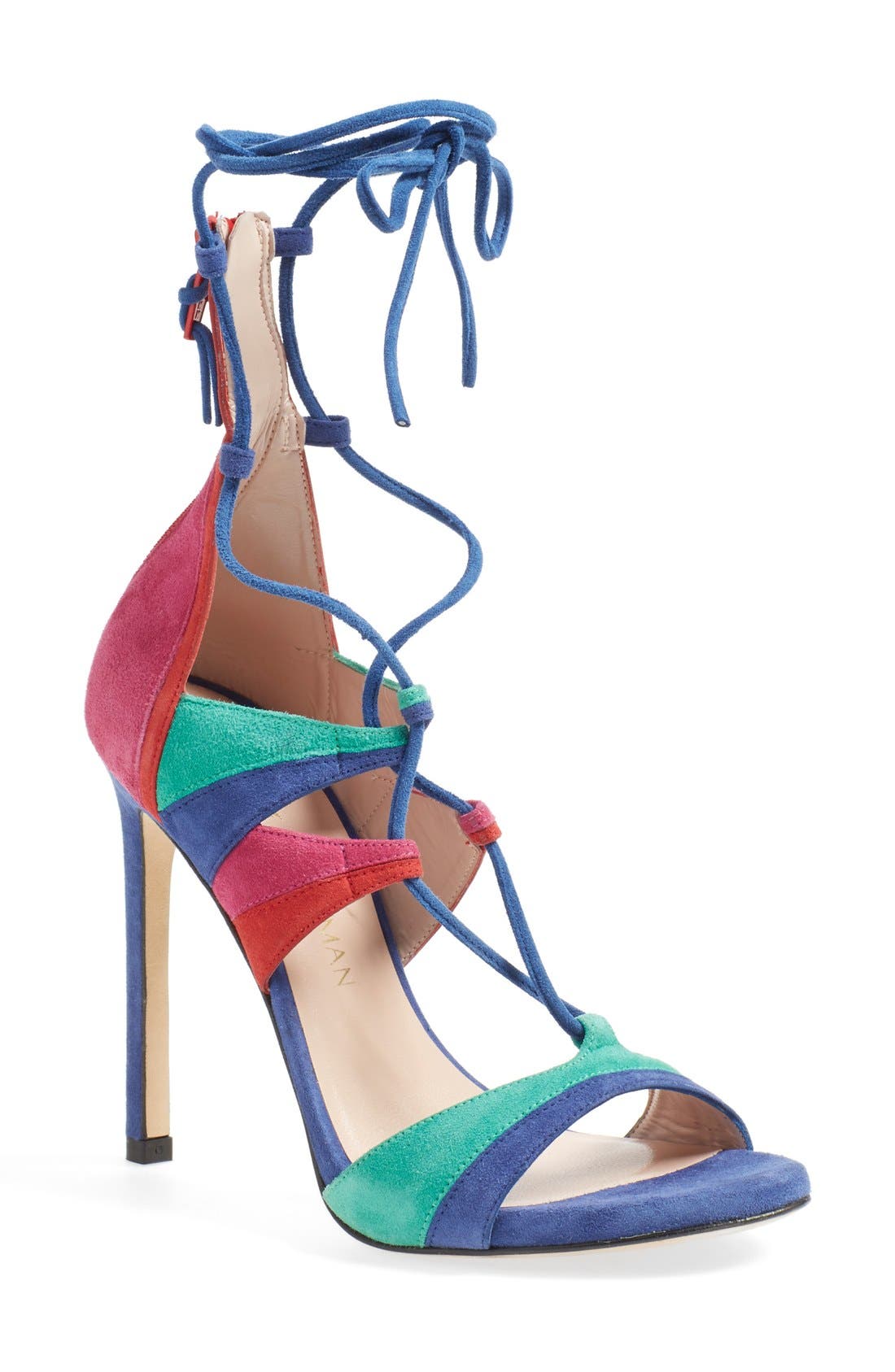 Leg Wrap High Dress Sandal, Main, color, BRIGHT MULTI