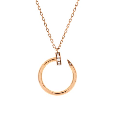 Juste un Clou Pendant Necklace 18K Rose Gold with Diamonds