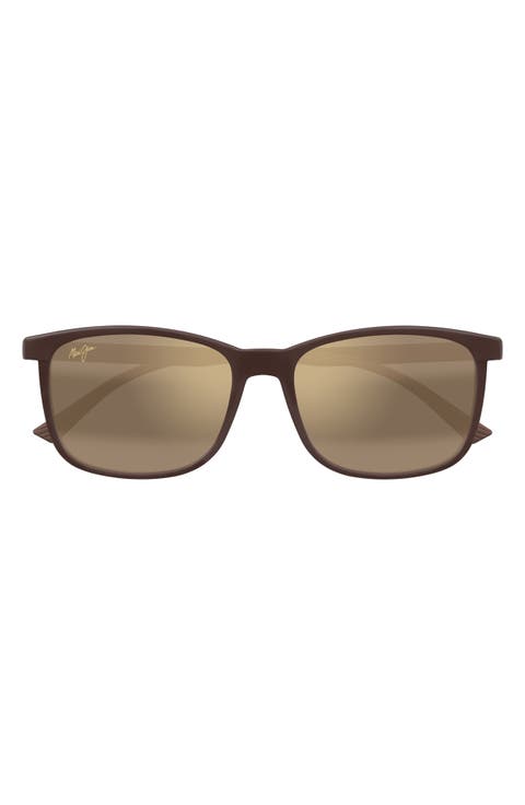 Hulili 57mm Polarized Rectangular Sunglasses