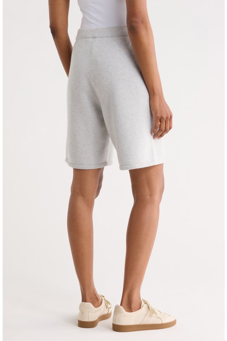 Cashmere Sweater Shorts, Alternate, color, WHITE HEATHER GREY