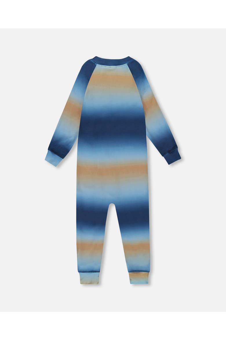 One-Piece Thermal Underwear, Alternate, color, Blue and Beige Gradient