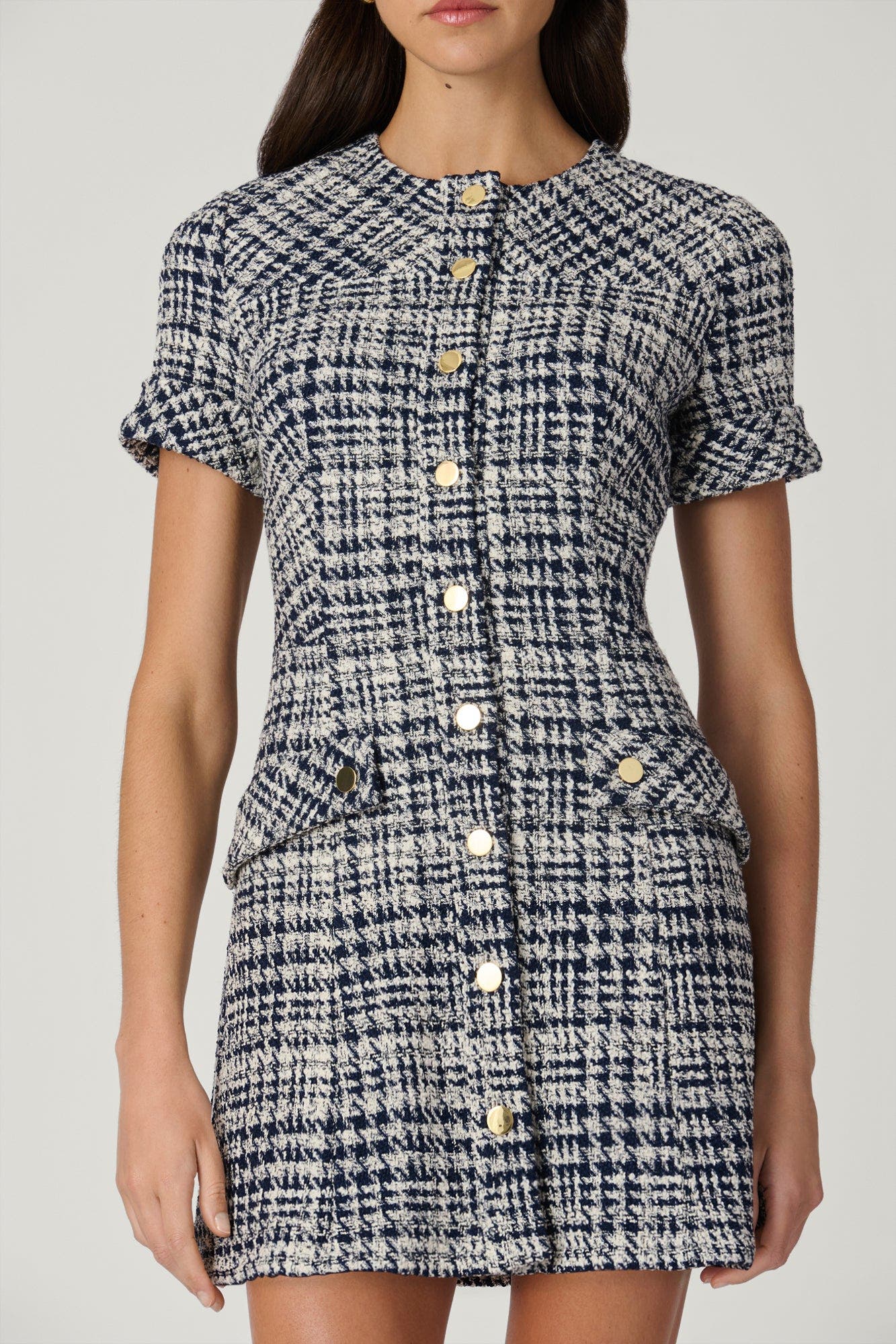Haisley Houndstooth Tweed Dress - image 2