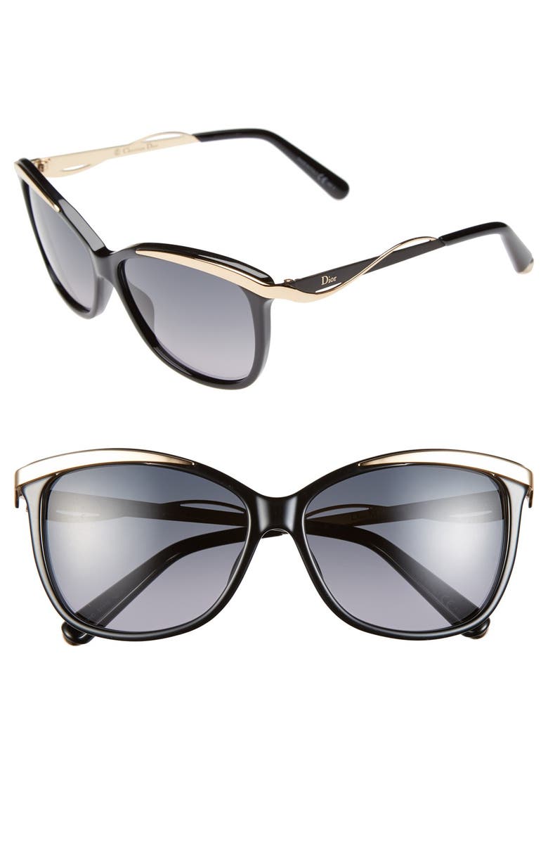 DIOR Metal Eyes 2 57mm Sunglasses, Main, color, 