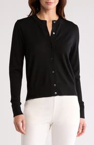 BOSS Fadenasi Virgin Wool Cardigan Sweater