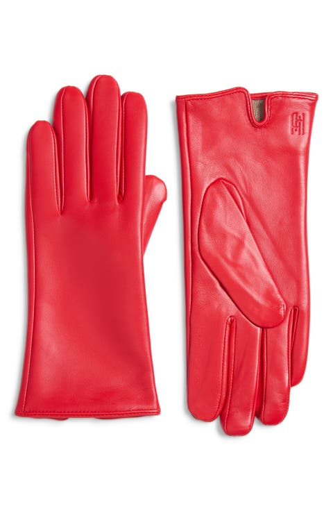 Sloane Vented Cuff Cashmere Lined Leather Gloves