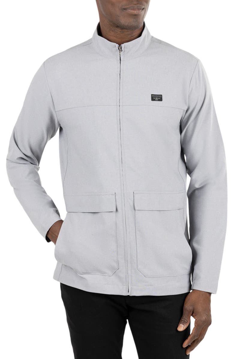 TravisMathew Executive Suite Jacket, Main, color, Heather Light Grey