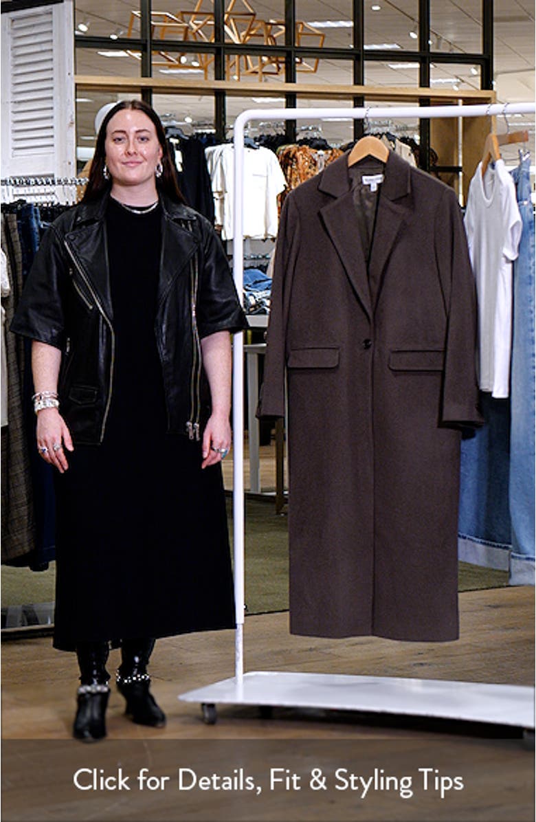 One-Button Wool Blend Coat, sales video thumbnail