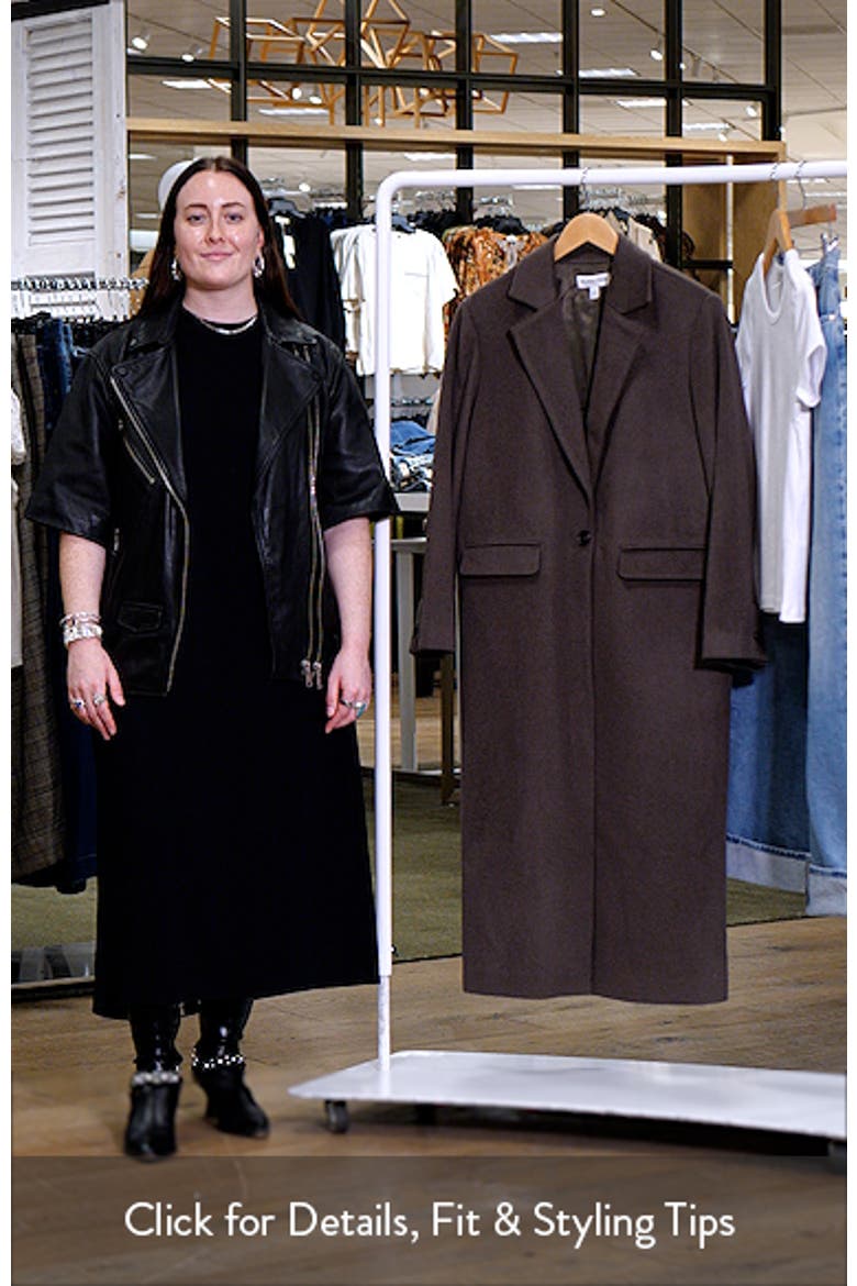 One-Button Wool Blend Coat video