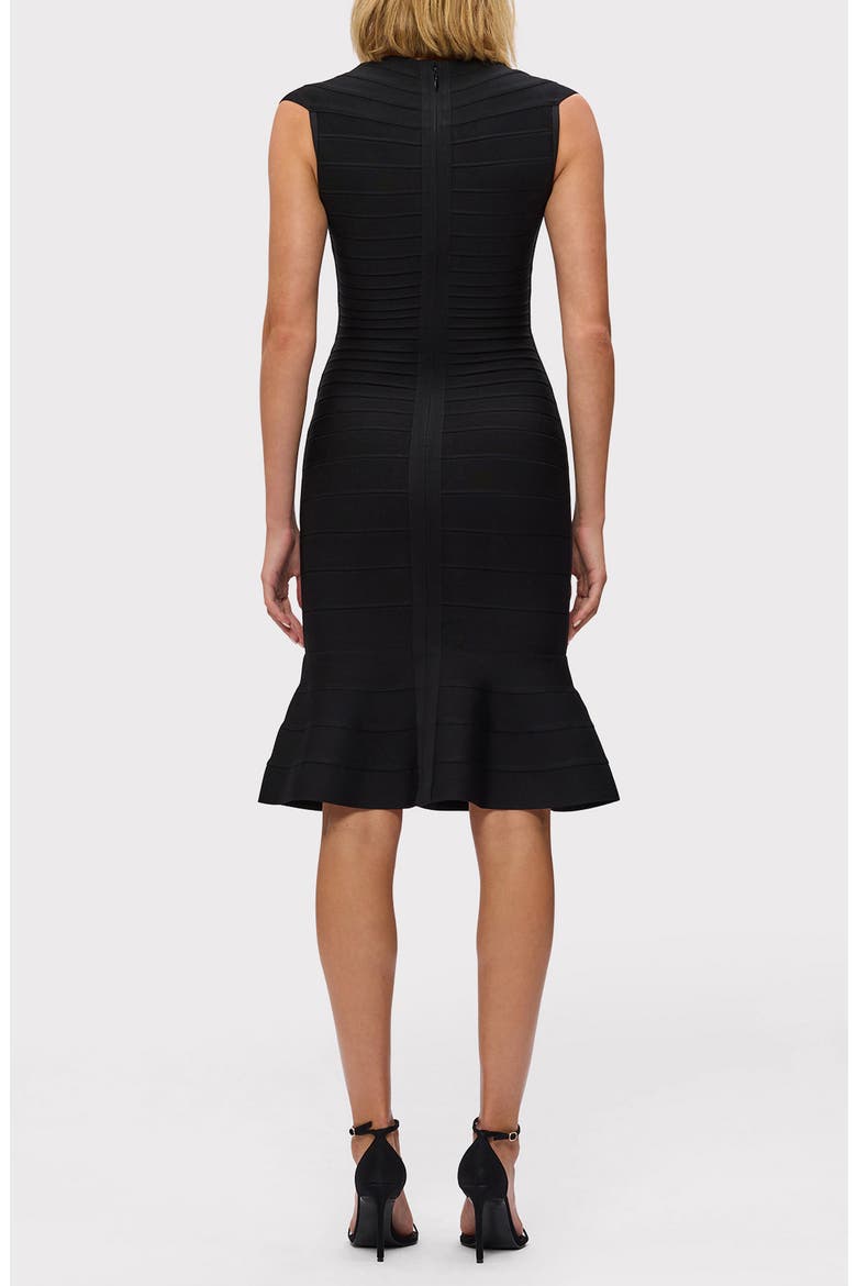 The Sophia Flare Hem Bandage Dress, Alternate, color, BLACK