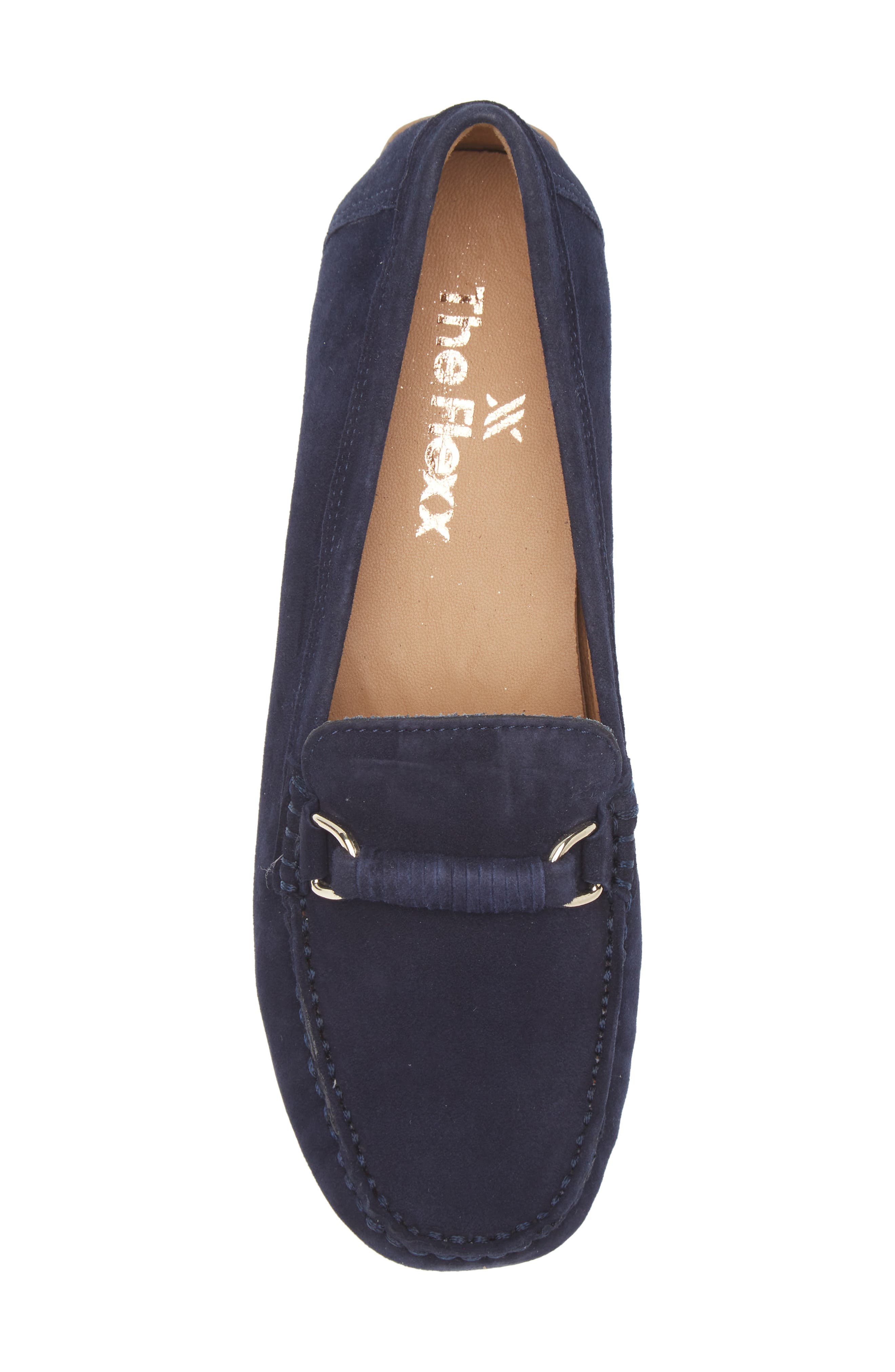 The FLEXX Lionel Loafer, Alternate, color, Navy Camoscio