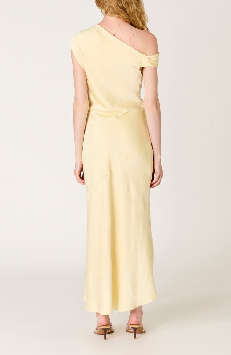 Nia Hiedra One-Shoulder Gown, Alternate, color, Butter