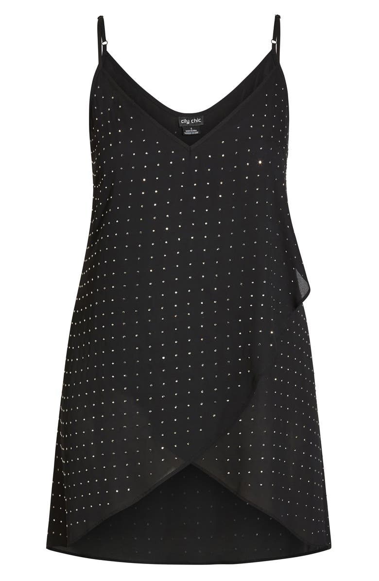 City Chic Embellished High-Low Camisole, Alternate, color, 