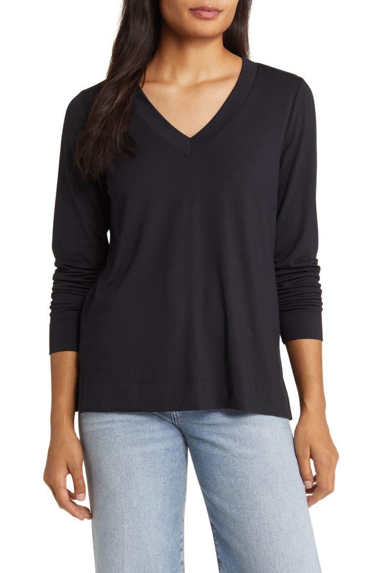 Kauai Long Sleeve T-Shirt, Main, color, BLACK