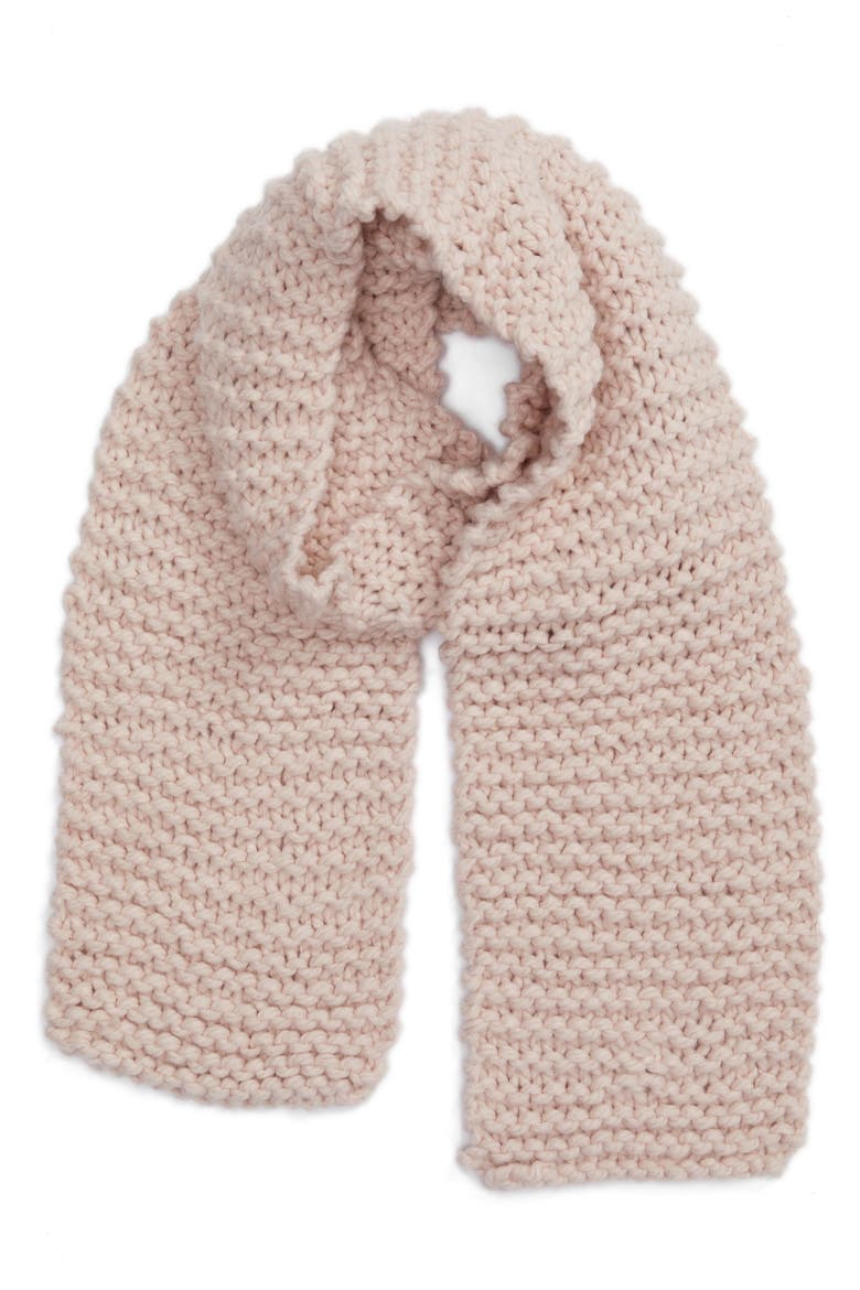 Chunky Knit Oversize Scarf, Alternate, color, BLUSH