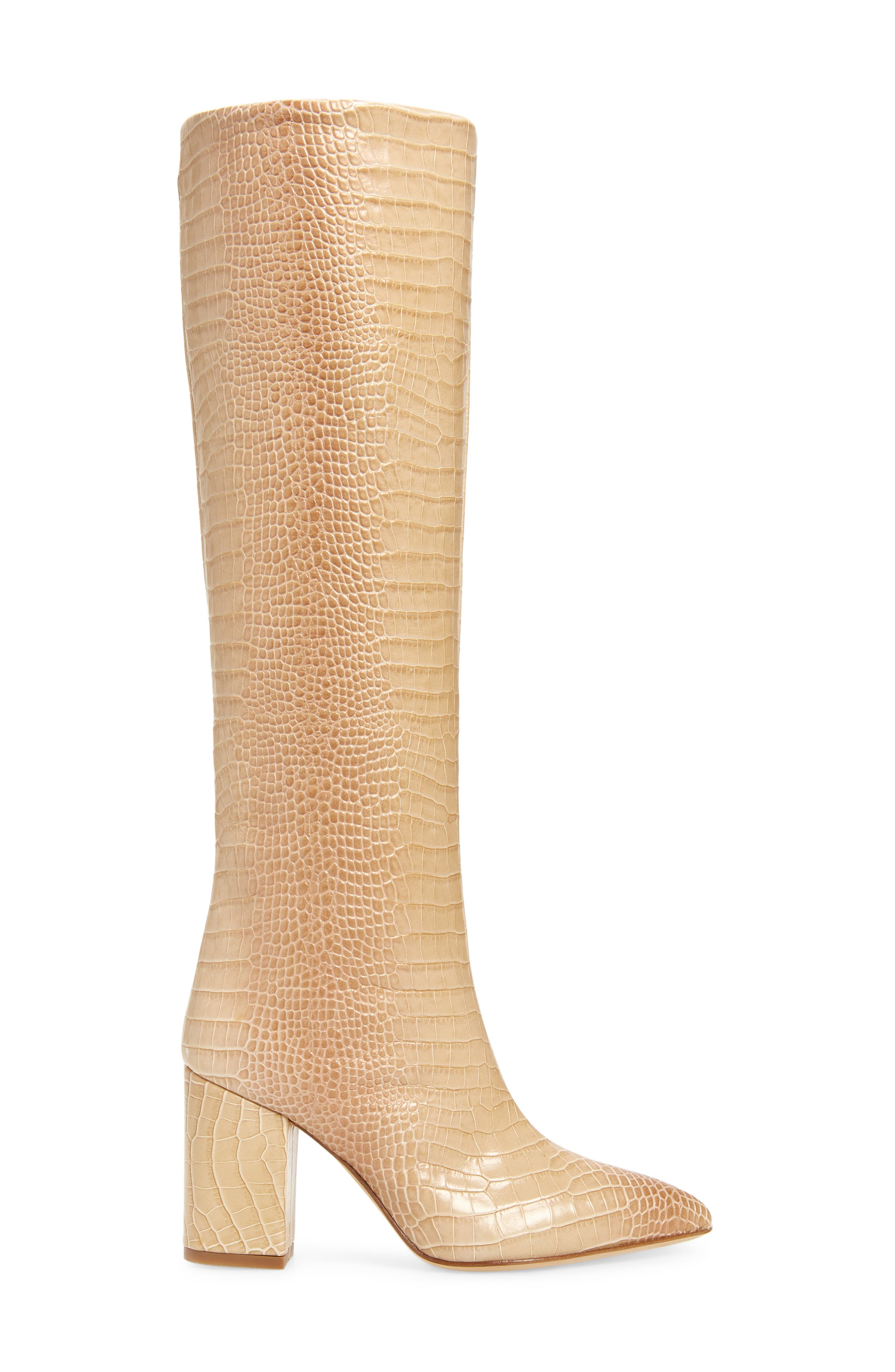 Paris Texas Croc Embossed Knee High Boot, Alternate, color, 