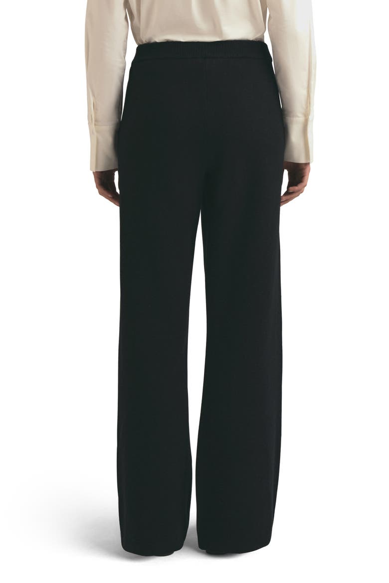 Fatigue Sisters Cotton & Cashmere Wide Leg Sweater Pants, Alternate, color, BLACK