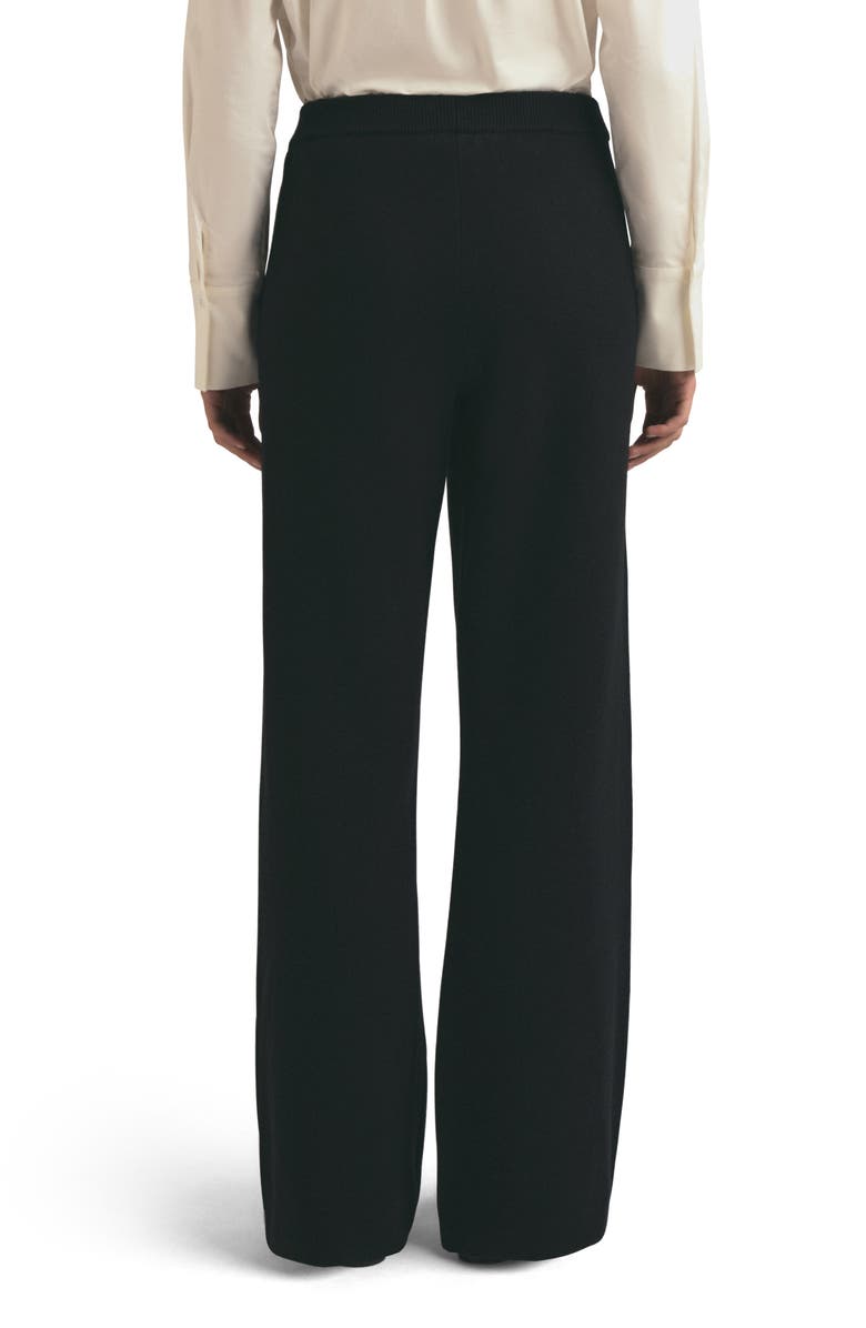 Favorite Daughter Fatigue Sisters Cotton & Cashmere Wide Leg Sweater Pants, Alternate, color, Black
