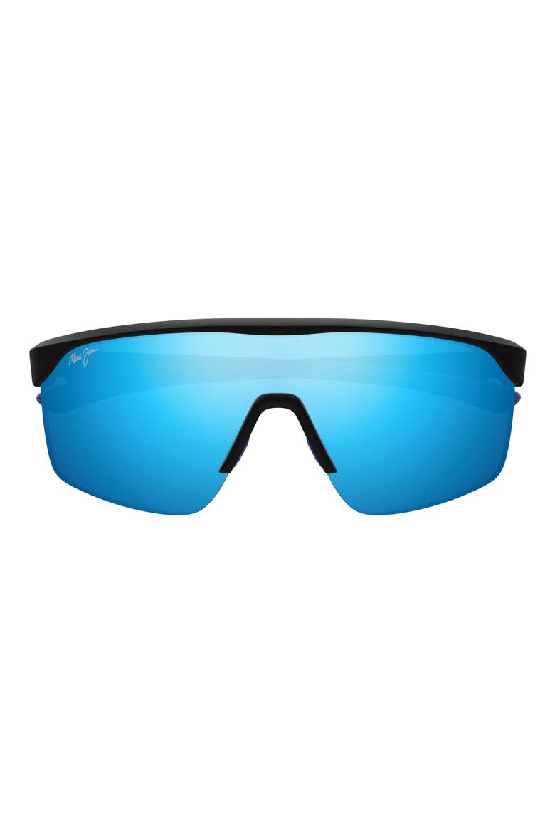 Paluna 99mm PolarizedPlus2® Semi-Rimless Sunglasses, Main, color, BLACK