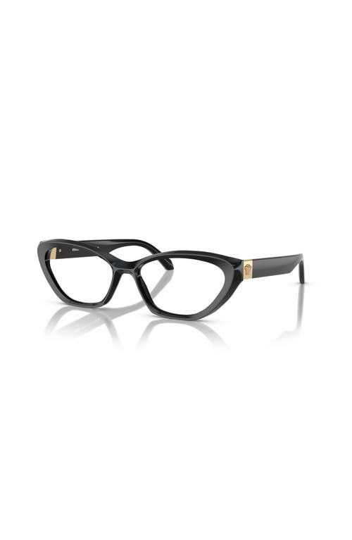 Versace 53mm Cat Eye Optical Glasses In Black