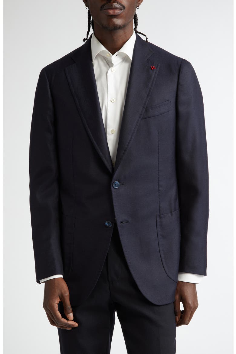 Domenico Cashmere & Silk Sport Coat, Main, color, NAVY