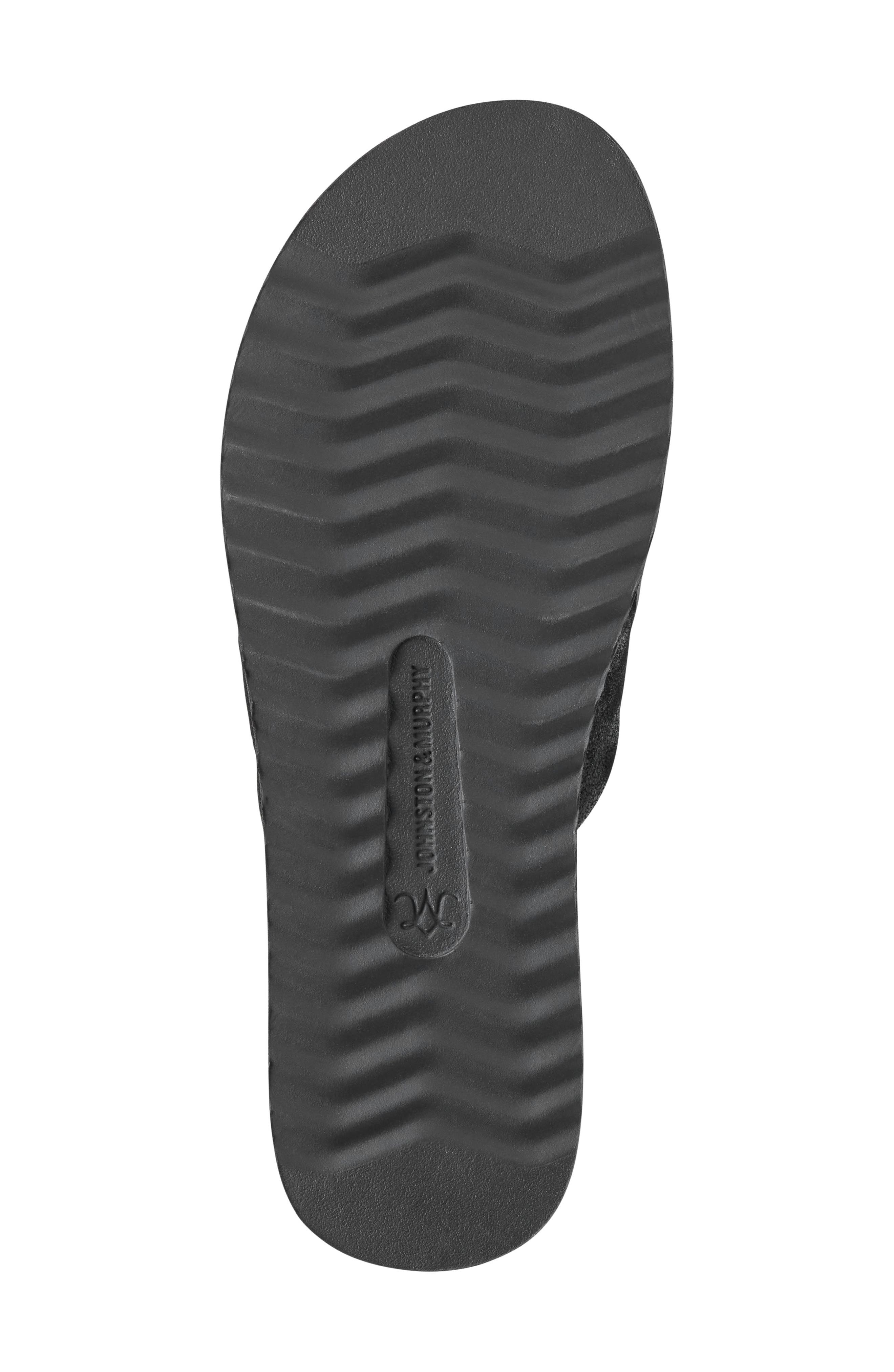 Johnston & Murphy Mitzi Platform Wedge Slide Sandal, Alternate, color, Black Metallic Suede