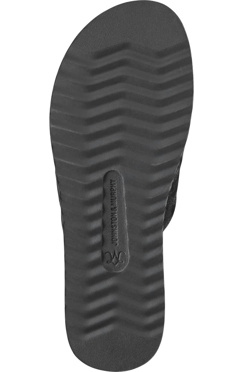 Johnston & Murphy Mitzi Platform Wedge Slide Sandal, Alternate, color, Black Metallic Suede