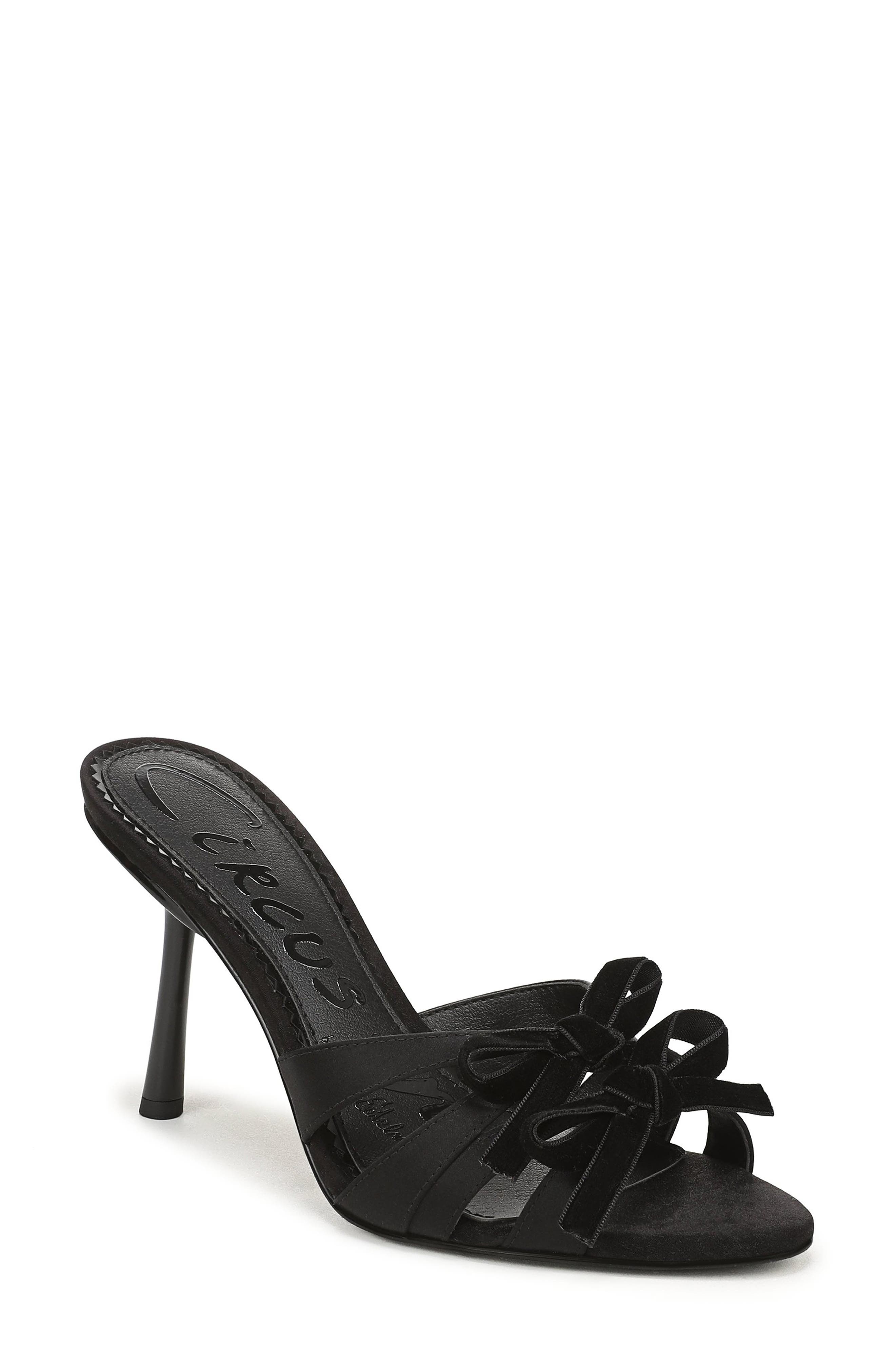 Nora Bow Sandal, Main, color, BLACK