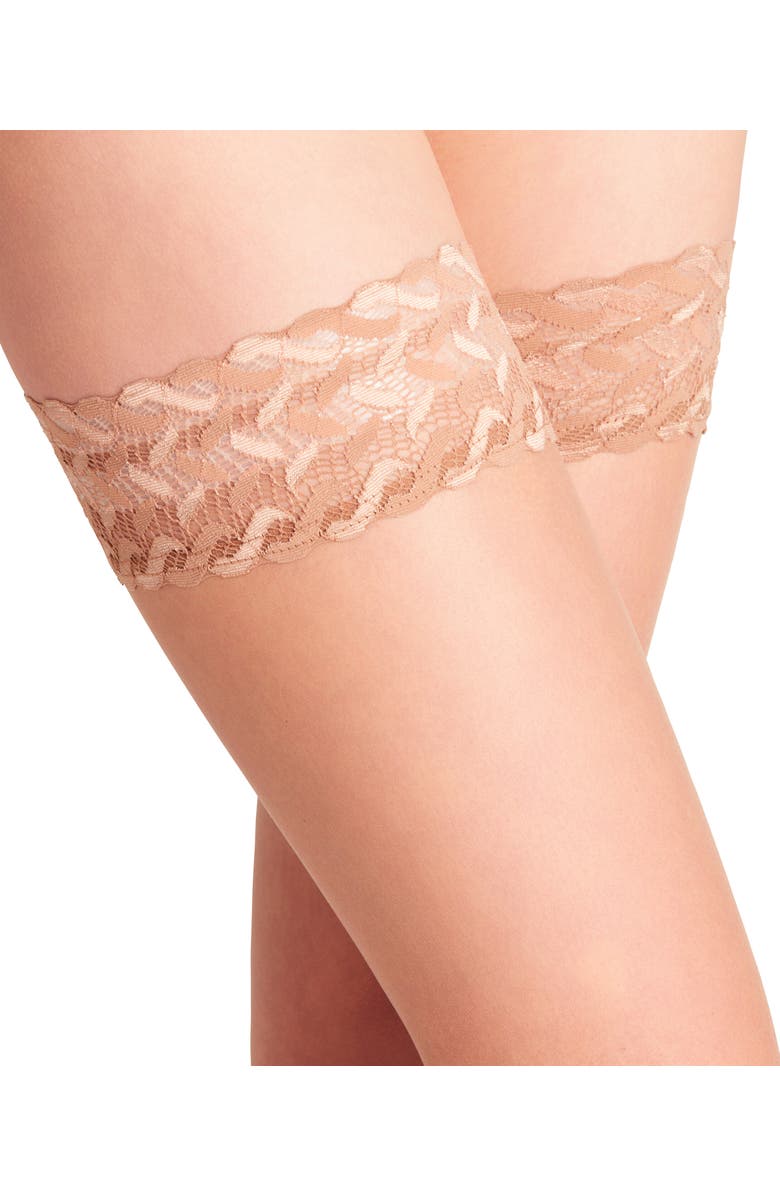 Falke Shelina 12 Denier Ultra Sheer Thigh Highs, Alternate, color, Sun