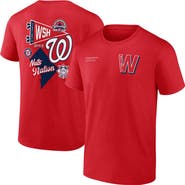 FANATICS Men's Fanatics Branded Red Washington Nationals Split Zone T-Shirt