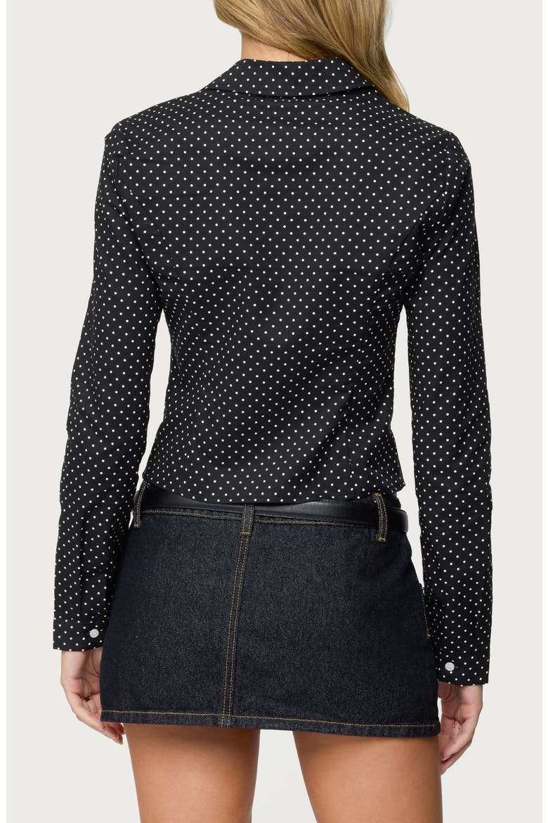 Ilia Polka Dot Button-Up Shirt, Alternate, color, BLACK-AND-WHITE