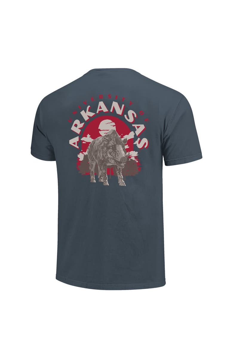 IMAGE ONE Men's Navy Arkansas Razorbacks Comfort Colors Team Statue T-Shirt, Alternate, color, Navy