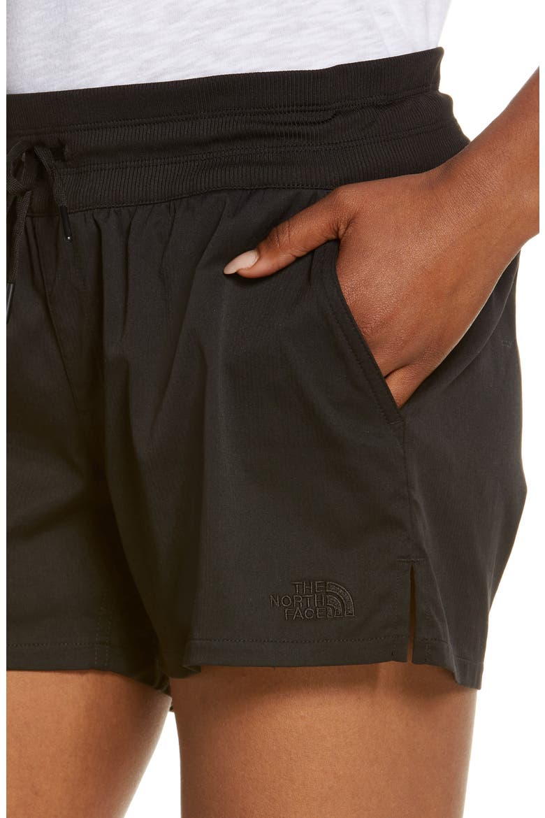 Aphrodite Motion Water Repellent Shorts, Alternate, color, BLACK