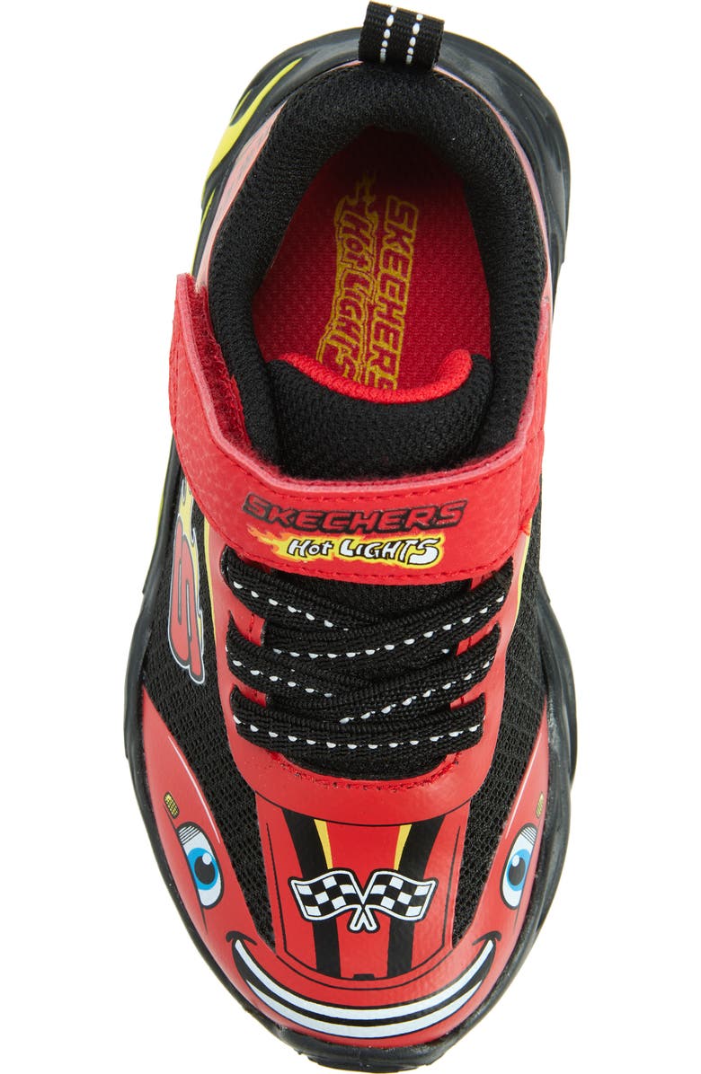 SKECHERS Kids' Hot Lights<sup>®</sup> Thermo-Flash Wheel Buddies Sneaker, Alternate, color, Red/ Black