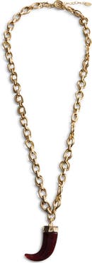 MANGO Resin Pendant Necklace