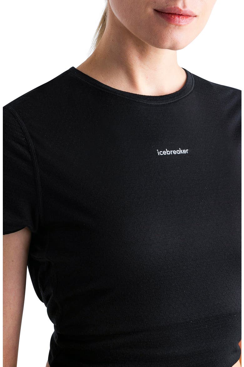 Lyocell & Merino 125 Cool-Lite Speed Split Back T-Shirt, Alternate, color, BLACK