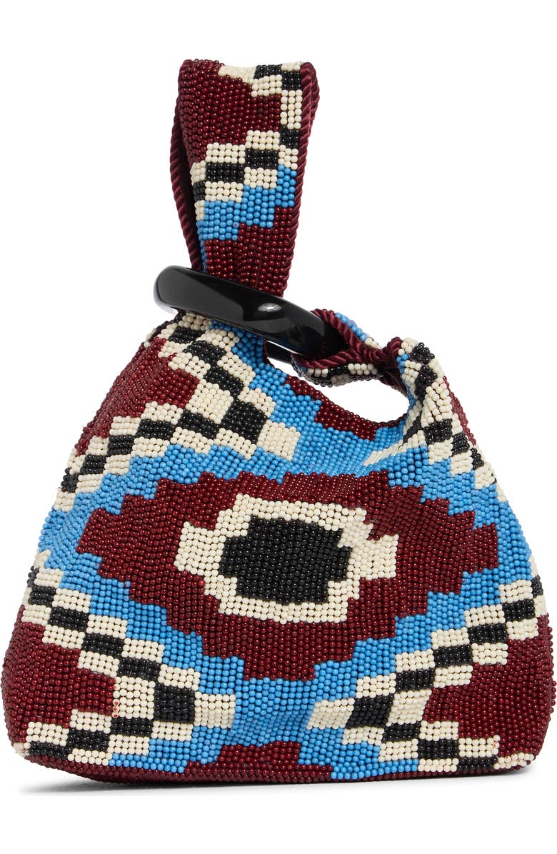 Veronica Beard Beaded Swing Top Handle Bag, Main, color, Wine Multi