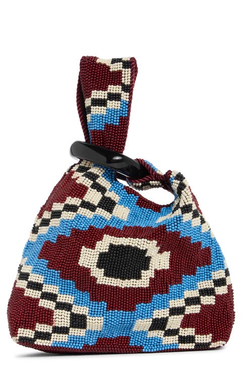 Beaded Swing Top Handle Bag