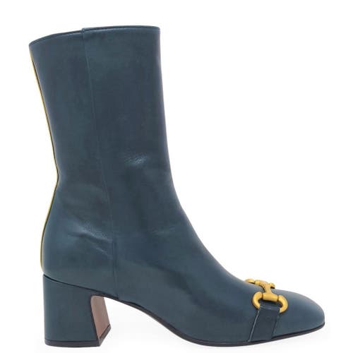 Madison Maison Back Stripe Horse Bit Buckle Boot In Blue