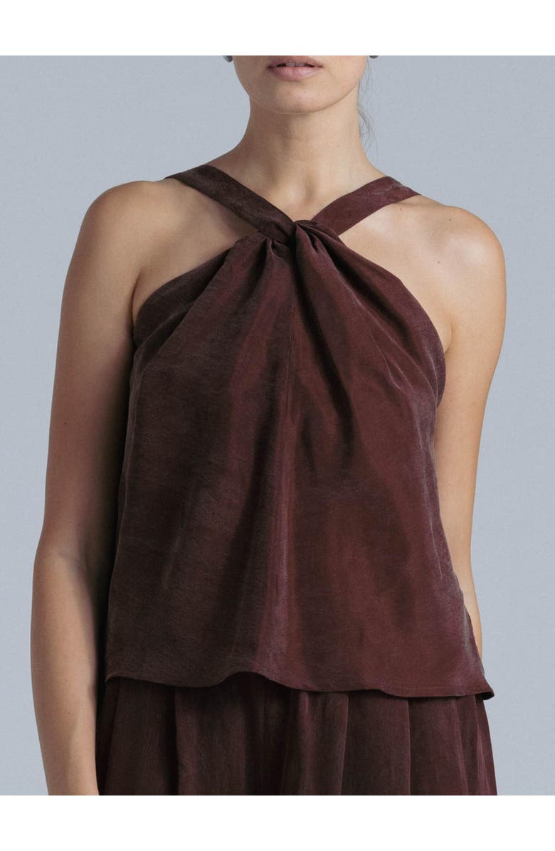 Alas Cupro Top, Alternate, color, Rust